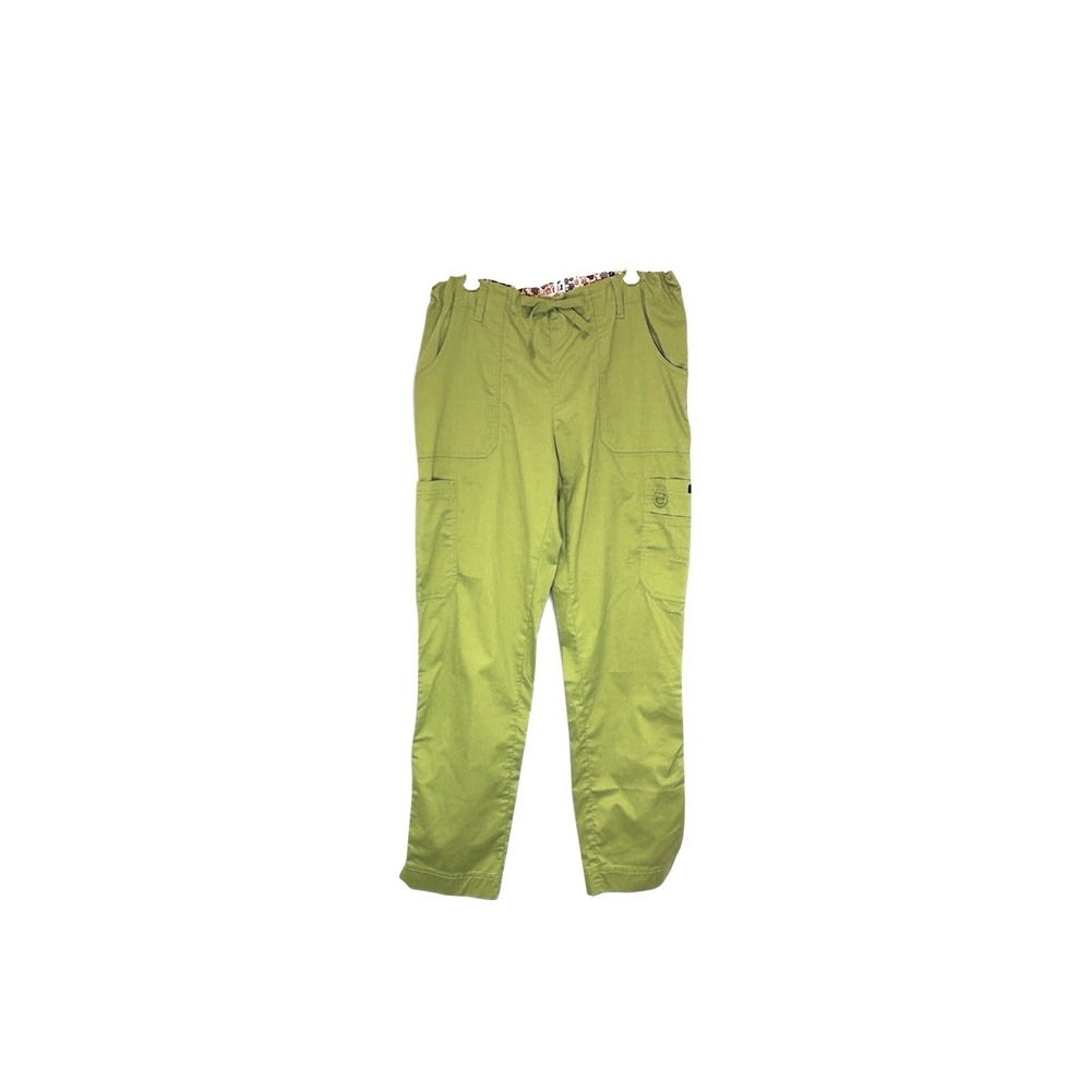 Koi Lindsey Cargo Stretch 710 Scrub Pants M Chartreuse Medical Uniform